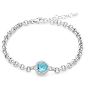 Bracciale in Argento con Topazio 8mm  Miluna BRD908