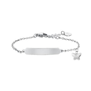 Bracciale con Piastra Centrale e Farfalla Bambina Luca Barra JB209