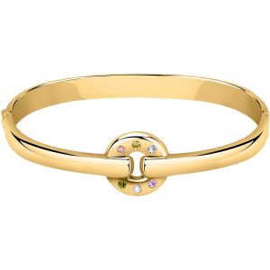 Bracciale Rigido in Acciaio Dorato con Cristalli Multicolor Donna Morellato SAVO24