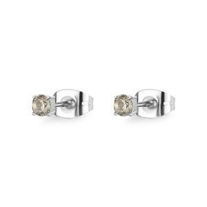 Orecchini in Acciaio con Cristalli Verde 3 mm Donna S’agapò SDZ54