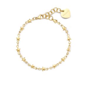 Bracciale in Acciaio Dorato con Stelle Donna S'agapò SHK100