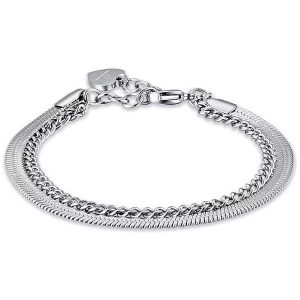 Bracciale Doppio Filo in Acciaio Donna Luca Barra BK2231