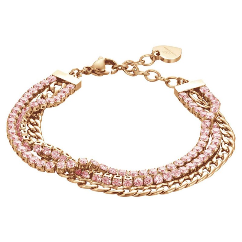 bracciale-luca-barra-acciaio-dorato-cristalli-rosa-bk2302