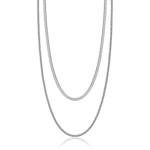 Collana Doppio Filo in Acciaio Donna Luca Barra CK1655