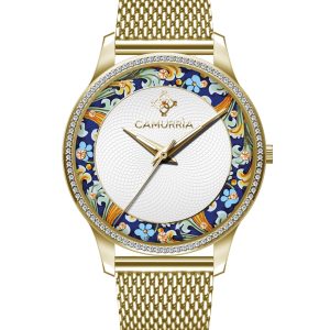 Orologio in Acciaio Dorato Modello Caltagirone Camurria CW50GS1