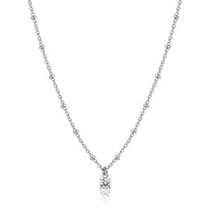 Collana in Acciaio con Cristallo Bianco Donna S'agapò SJY004 