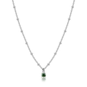 Collana in Acciaio con Cristallo Verde Donna S'agapò SJY006