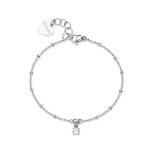 Bracciale in Acciaio con Cristallo Bianco Donna S'agapò SJY014