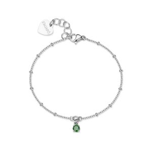 Bracciale in Acciaio con Cristallo Verde Donna S'agapò SJY016