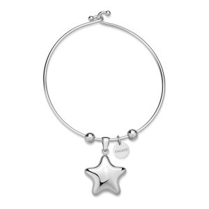 Bracciale Rigido con pendente a forma di Stella in Acciaio Donna S'agapò SSE25
