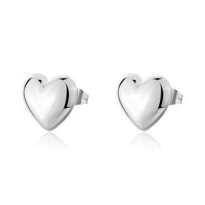 Orecchini a forma di Cuore in Acciaio Donna S'agapò SSE27