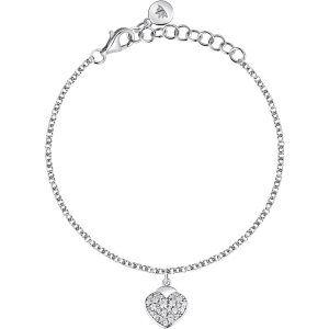 Bracciale in Acciaio con Cuore e Cristalli Bianchi Donna Morellato SAVZ20