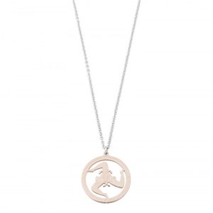 Collana in Acciaio Modello A Trinacria CJ.CL02TP.3R