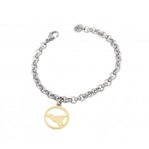 Bracciale in Acciaio Modello Sicilia Bedda Camurria CJ.BR32TP.3G