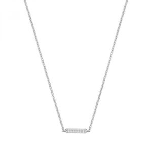 Collana in Argento con Cristalli Bianchi Donna Rosato RZBI56