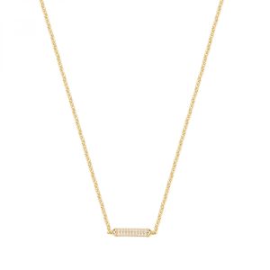 Collana in Argento Dorato con Cristalli Bianchi Donna Rosato RZBI57