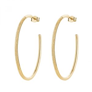 Orecchini in Argento Dorato con Cristalli Bianchi Donna Rosato RZBI78