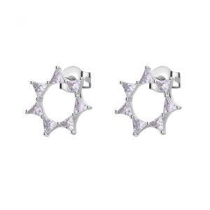 Orecchini in Argento con Cristalli Bianchi Donna Rosato RZVT23