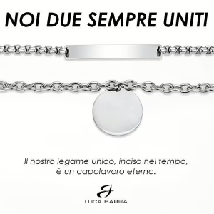 Bracciale per Coppia in Acciaio Luca Barra BK2586