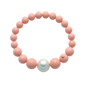 Bracciale con Corallo Rosa 11 - 15 mm Miluna PBR2564
