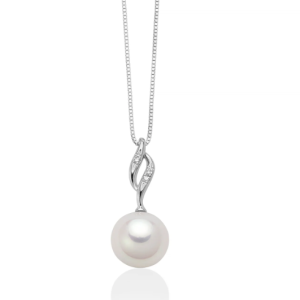 Collana con Perla da 8 - 8,5 mm  e Diamanti Miluna PCL5380