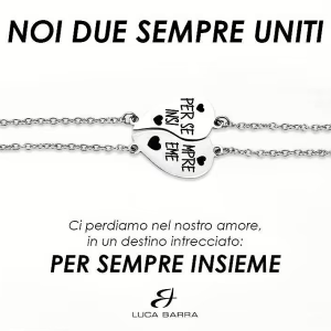 Bracciale per Coppia in Acciaio Luca Barra BK2583