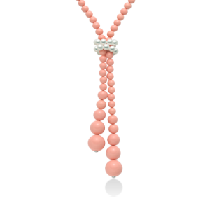 Collana con Corallo Rosa da 6 a 14 mm Miluna CLD3657