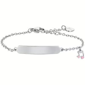 Bracciale con Piastra Centrale e Nota Musicale Bambina Luca Barra JB222
