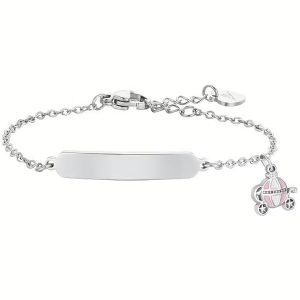 Bracciale con Piastra Centrale e Carrozza Bambina Luca Barra JB229
