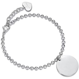 Bracciale in Acciaio con Piastra Rotonda Luca Barra BK2122