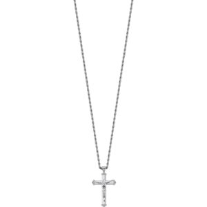Collana in Acciaio con Croce Uomo Luca Barra CA465