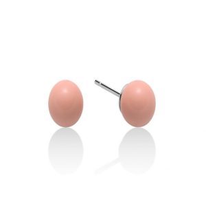 Orecchini con Corallo Rosa 9 mm in Argento Miluna PER2323