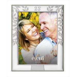Cornice Albero della Vita 25 Anni di Matrimonio in Argento Laminato Eventi EV9090/18V