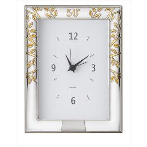 Sveglia Albero della Vita 50° Anniversario in Argento Laminato Eventi EV9090/ORC
