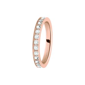 Anello in Acciaio Rosa con Cristalli Bianchi Donna Morellato SNA40012