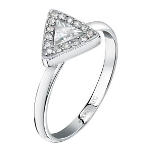 Anello in Acciaio con Cristalli Bianchi Donna Morellato SAWY08014