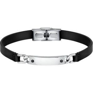 Bracciale in Acciaio e Pelle Uomo Morellato SQH44