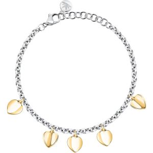 Bracciale in Acciaio con Cuori Dorati Donna Morellato SAWW04