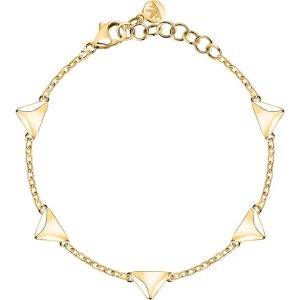 Bracciale in Acciaio Dorato con Triangoli Donna Morellato SAWY11