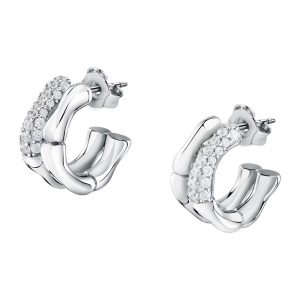 Orecchini Cerchietto in Argento con Cristalli Bianchi Donna Morellato SAWA18