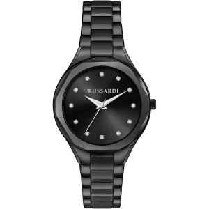 Orologio in Acciaio Nero e Diamanti Donna Trussardi R2453157501