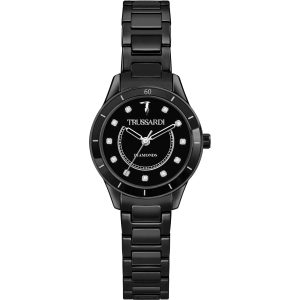 Orologio in Acciaio Nero e Diamanti Donna Trussardi R2453151501