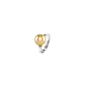 Anello in Acciaio con Sfera Dorata Luca Barra ANK553
