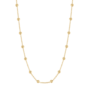Collana con Palline in Acciaio Dorato Donna Luca Barra CK2112
