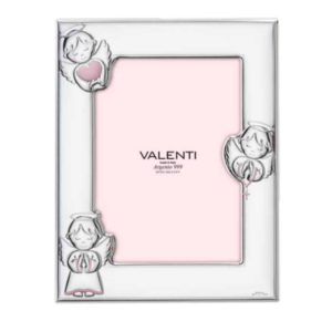 Cornice con 3 Angeli in Argento Bimba 9x13 Valenti 73159-3LRA