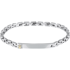 Bracciale con Targhetta in Acciaio Maserati JM324AVD55