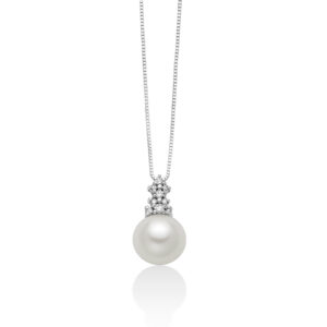 Collana con Perla 8 - 8,5 mm e Diamante Miluna PCL6680