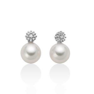Orecchini con Perle 8 - 8,5 mm e Diamanti Miluna PER2806