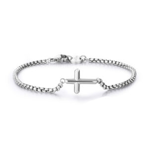 Bracciale in Acciaio con Croce Uomo S'agapò SRG12