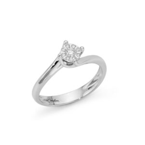 Anello Solitario con Diamanti Miluna LID3276
